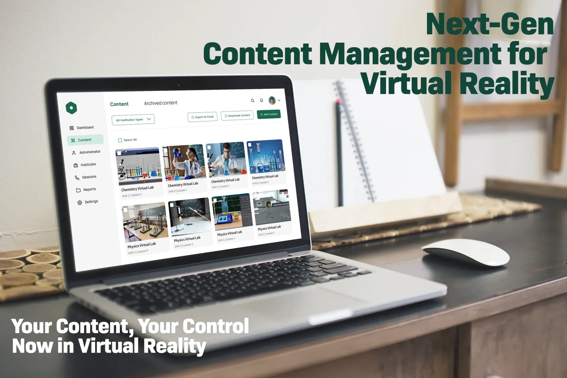 Content Management System for VR Devices