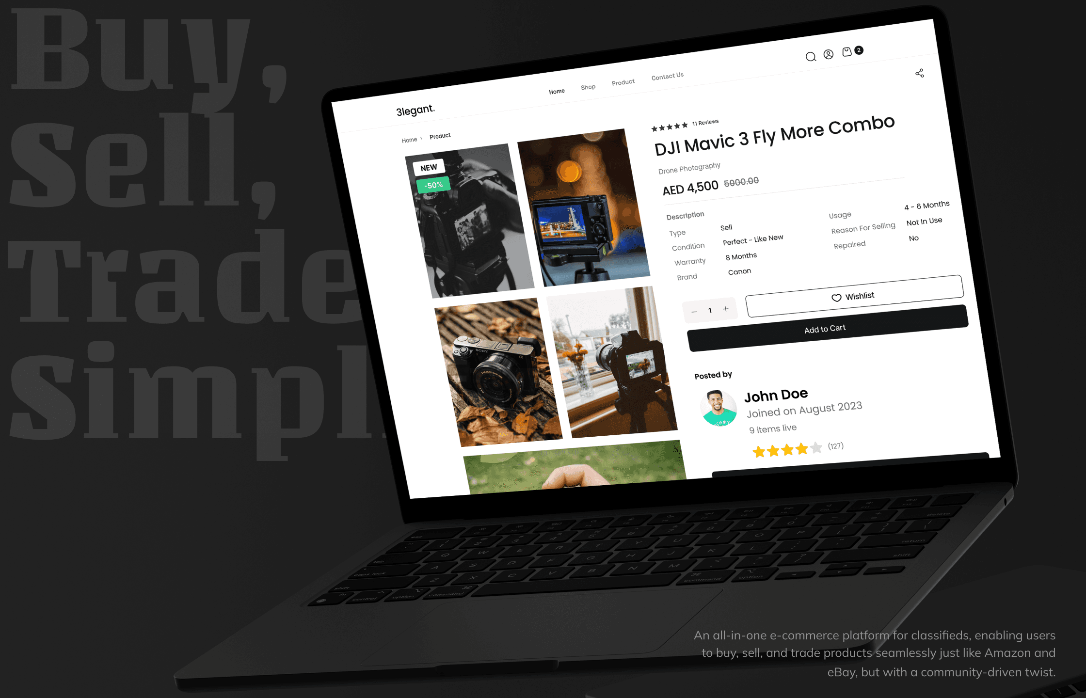 E-Commerce Platform for Classifieds: Amazon, eBay like Buy-Sell-Trade Products and More