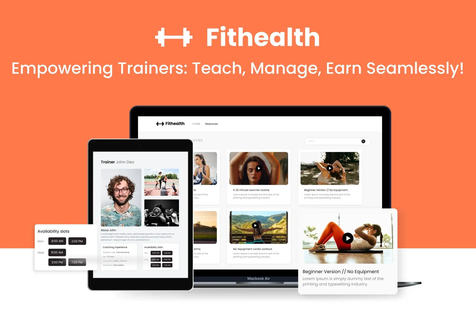 Modern Fitness App for Trainers: Seamlessly Teach, Manage, and Collect Payments
