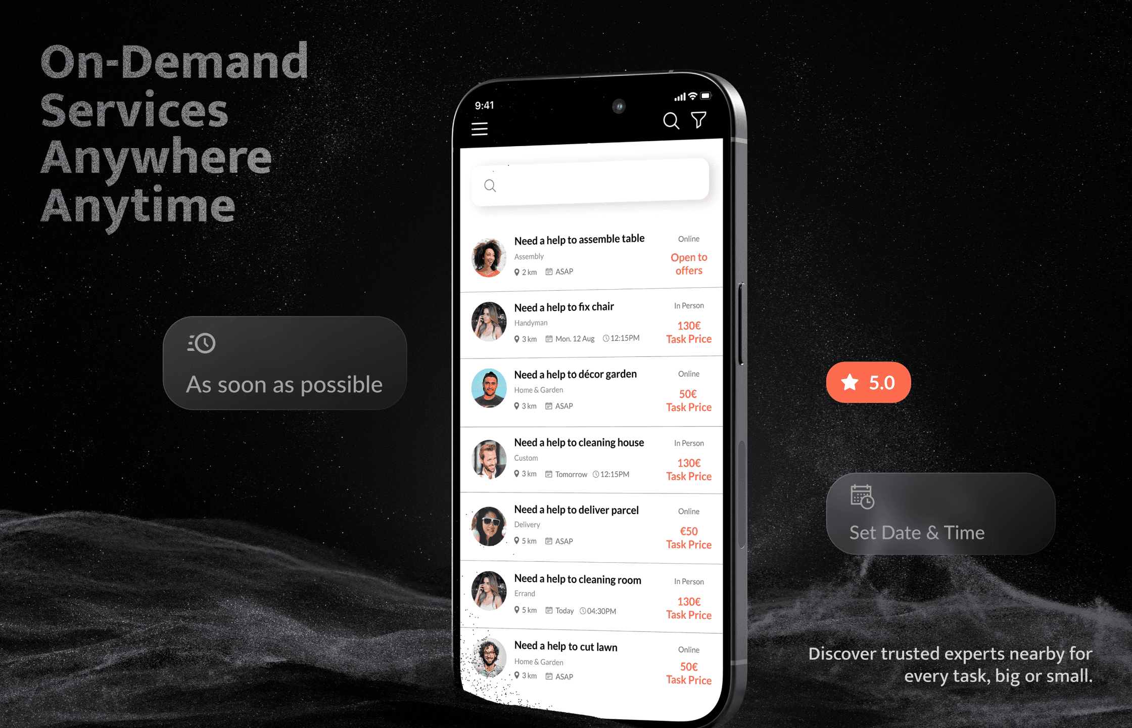 On Demand Services App | Find and Hire Local Experts | Marketplace For On-Demand Services